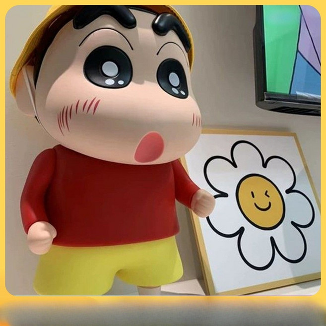 짱구 피규어 대형 인형 생일선물 장난감, 검정정장 짱구 40cm