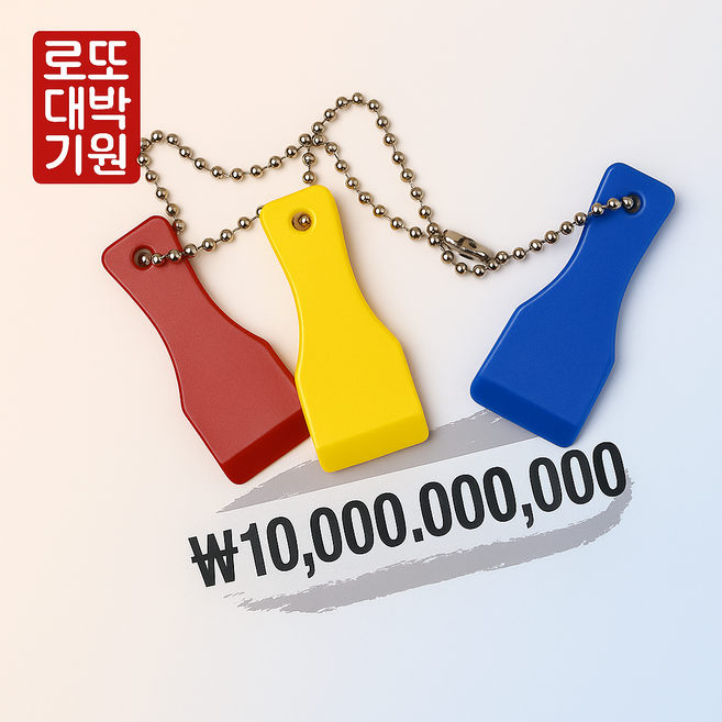 복권 스크래퍼 네잎클로버 긁개 긁기 스피또 즉석 동행 긁는 도구 긁긁이 로또, 넓적펜