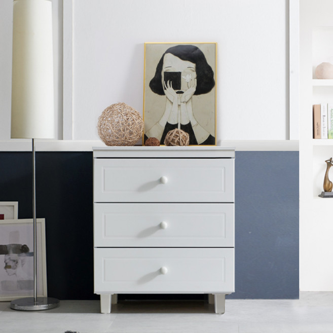 일송가구 700 루아 3단 서랍장, 700 루아 서랍장_화이트