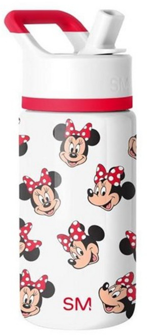 Simple Modern 아동용 서밋 빨대 뚜껑이 있는 물병 | 마블 스파이더맨 414ml(14온스) 스테인리스 스틸 컵 단열 텀블러 여아 학교용 | 스파이더 그웬, Disney-Minnie Mouse Fun
