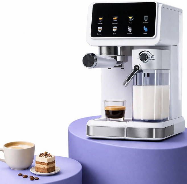 전자동 홈카페 커피머신 에스프레소 라떼 카푸치노 아메리카노 밀크폼 커피메이커, Cream White, CM5600
