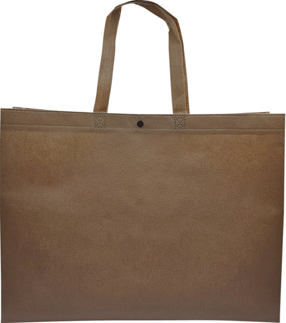 에코로버 모던 장바구니 부직포 쇼핑백 대형, 브라운, 1개