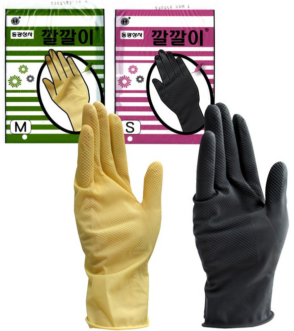 동광 깔깔이 미용장갑 염색장갑 미용깔깔이 고무장갑 파마장갑, 깔깔이 미용장갑(블랙)M, 1개