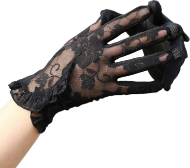 기쁘미네 여성 자외선차단 스마트폰터치 레이스 손가락 운전 장갑