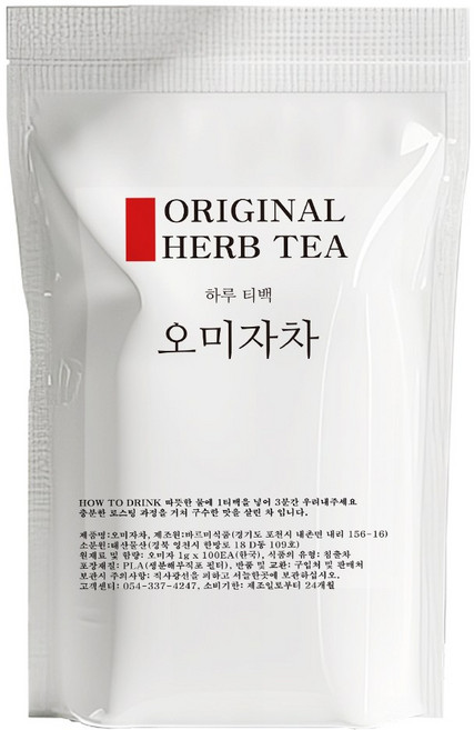국산 문경 오미자차 생분해 티백, 1개, 100개입, 1g