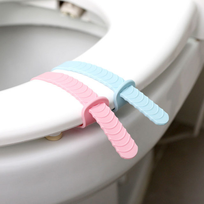 리빙스토리 실리콘 위생 변기손잡이 2p (PP케이스포장), 실리콘변기손잡이2p