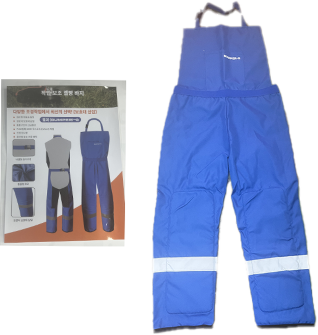 프리사 멜빵 바지 예초 예초기 앞치마 매쉬 제초 작업 보조 벌초옷 보호복 범퍼G 20/B, 1개, BLUE