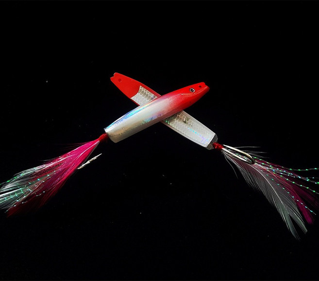 SEAPRO 弓角 岸拋 鐵板 假餌 50mm / 63mm, 紅頭白,5公分 / 2克  (一盒2入), 1個