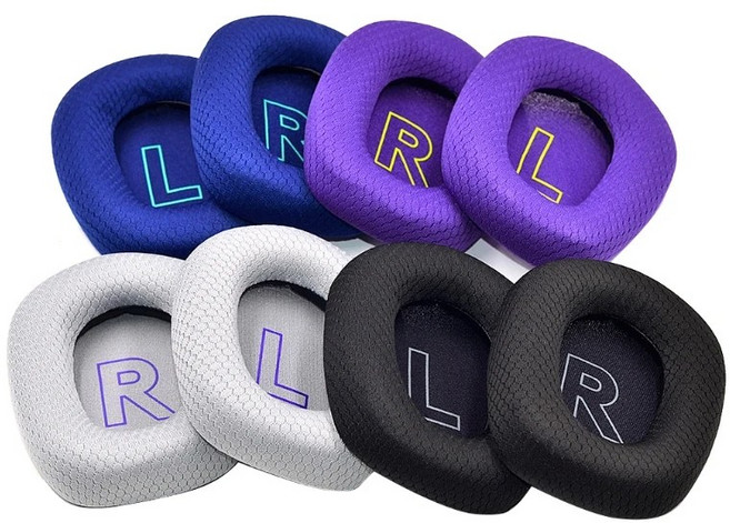 로지텍 G733 G335 호환 이어패드 커버 쿠션 스폰지 캡 헤드폰 헤드셋 교체 솜, 블랙 1쌍