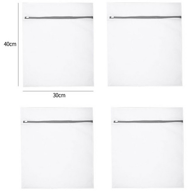 티셔츠 셔츠 빨래 전용 이중 메쉬 고급 세탁망 30X40cm, 4개, 화이트