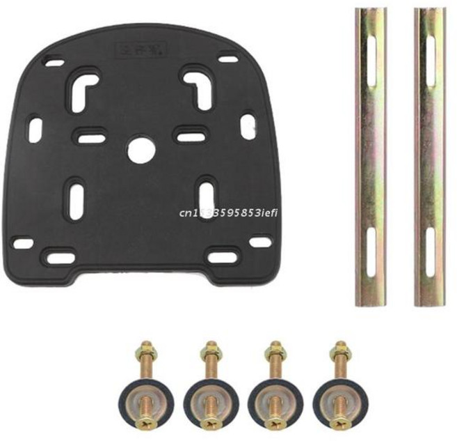 탑박스 테일박스 리어백 트렁크 범용 오토바이 전기 자동차 후면 케이스 테일 탑 박스 브래킷 베이스 플레, 04 Plate Long Iron Bar
