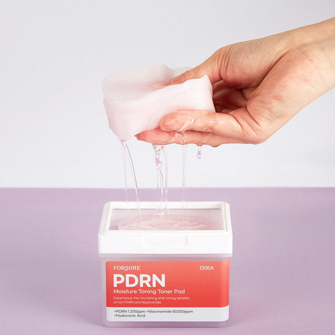 포슈어 연어 PDRN 수분 토닝 사각 토너 패드 120매, 1개, 120매입
