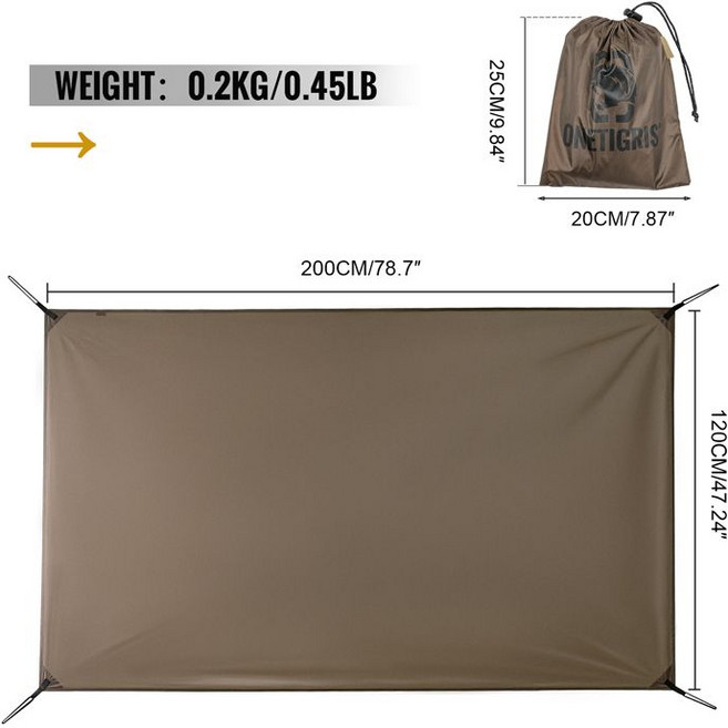 백패킹텐트 2인용 부쉬크레프트 아웃도어 더블 등산 하이킹 비치 레저 휴대용 브랙킷형, C 어두운갈색