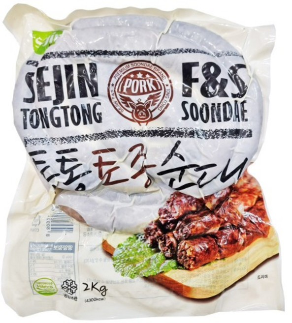 세진 통통토종순대 2kg, 2개