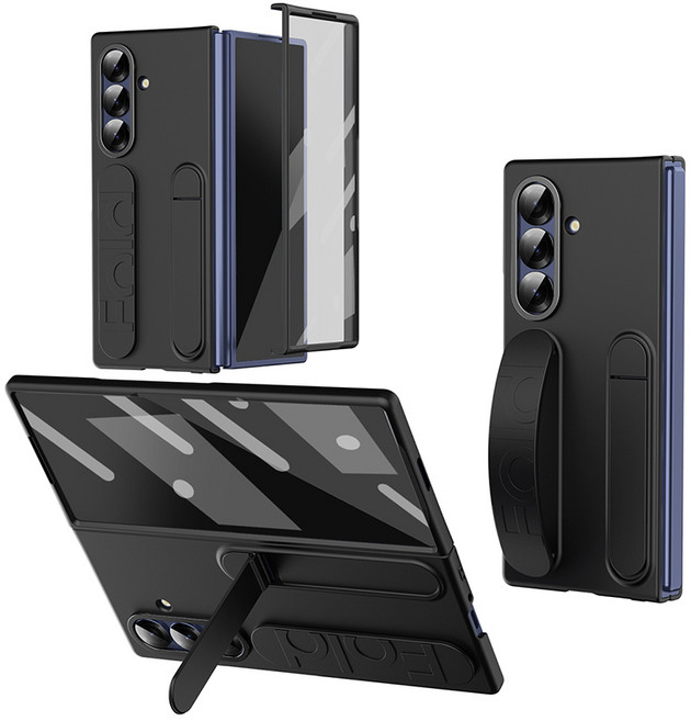 YINUO 갤럭시 Z 폴드3 4 5 6 7 슬림 그립 스탠드 케이스 호환