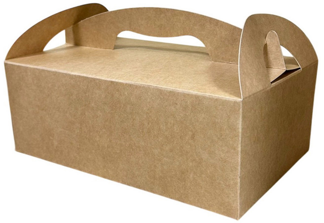 加厚牛皮紙手提野餐盒 4/5/6/9K - 野餐外帶餐盒、手提餐盒, 牛皮6K, 10個