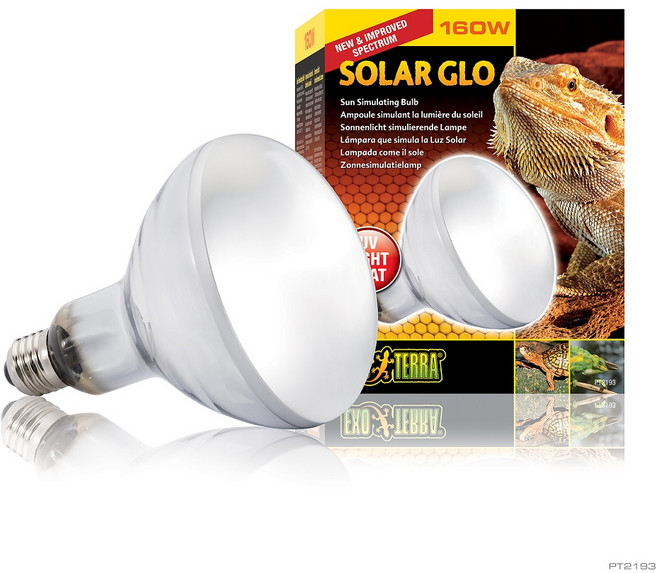 엑소테라 솔라글로 160W UVB UVA 기능성램프, 1개