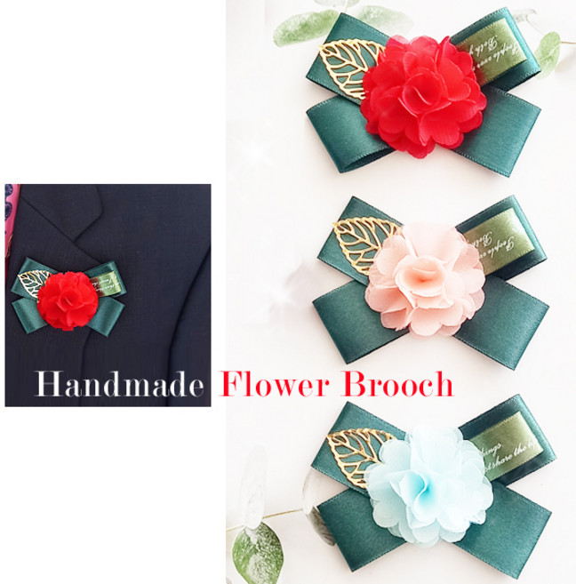 카네이션 코사지 집게핀 웨딩 파티 레드 핑크 블루 카네이션 로즈꽃브로치 어버이날 스승의날 카네이션