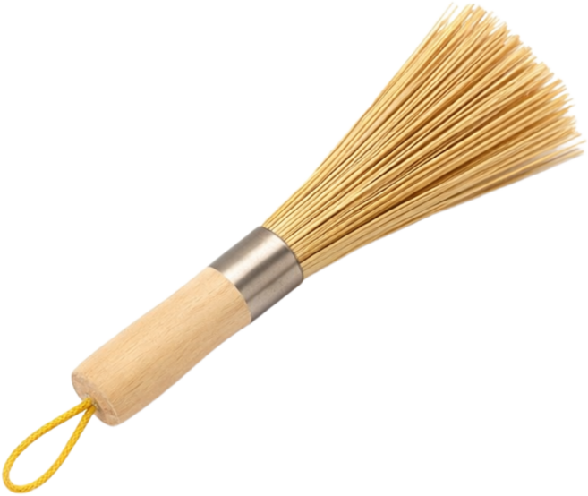 무드리빙 중식 웍 궁중팬 대나무 세척 솔, 1개, 우드