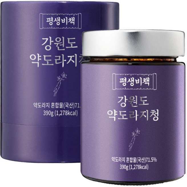 평생비책 강원도 약도라지청 100% 약도라지 무설탕, 1세트, 1개입, 390g