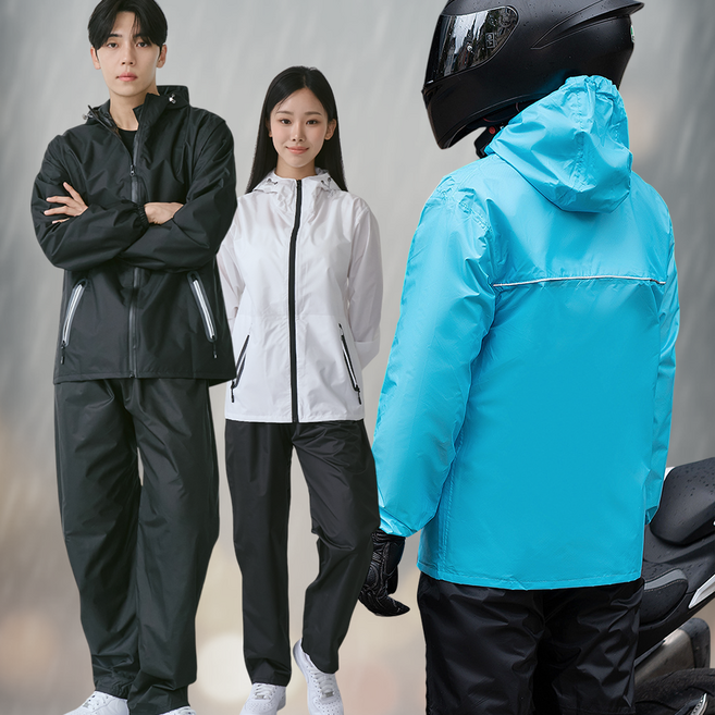 인클라바 바람막이 비옷 남자 골프 등산 우의 여성 우비 상하세트