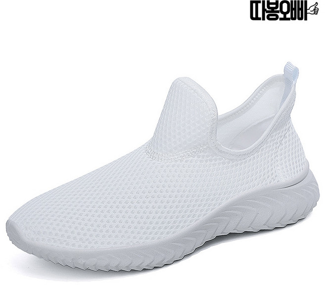 따봉오빠 3.5cm 여성 발편한 사무실 데일리 슬립온 운동화 화이트(DB017)