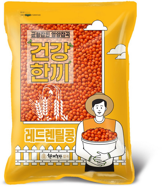 한끼농산 레드렌틸콩 슈퍼푸드, 2kg, 1개