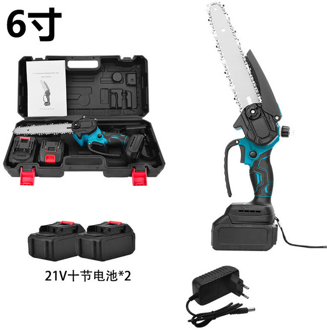 手持充電式電鏈鋸 家用小型無線切割鋸, 1個, 有刷|10節電池|兩電一充