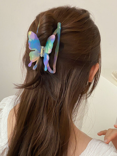 키메라제이 버터플라이 프랑스 마블셀룰 빅사이즈 올림머리 헤어 집게핀 5color