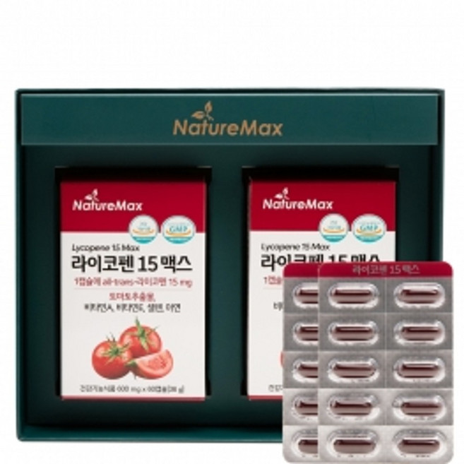 네이처맥스 라이코펜 15 맥스 선물세트 (600mg x 60캡슐 2박스), 1개