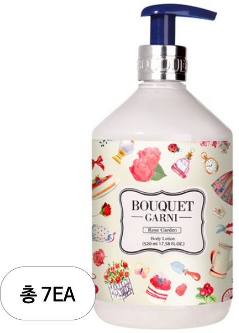 부케가르니 바디로션 로즈가든향, 520ml, 7개