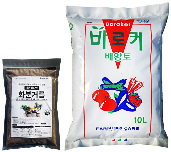 배양토10L + 화분거름500g 세트 냄새없는 거름 퇴비 미생물 비료 작물심는 흙 가정원예 식물 다육이 제라늄 사용, 11L, 1개