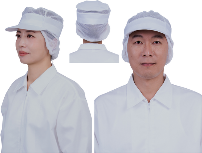 萊亞工作帽 網帽 食品帽 廚房帽 男女適用, 1個, M小(57CM), 白色