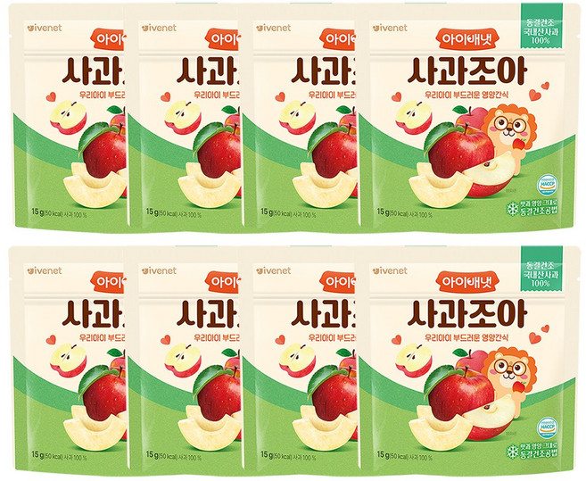 아이배냇 사과 조아 과일칩, 15g, 8개