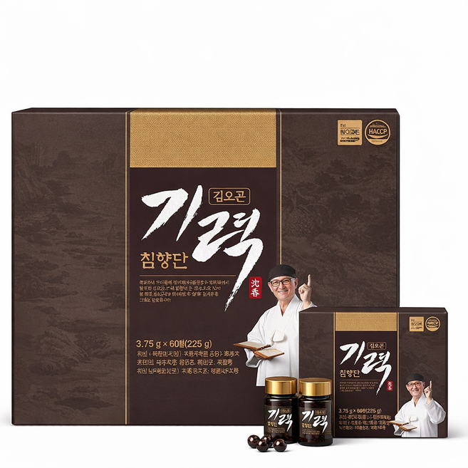[김오곤 명가] 기력 침향단 60환 2개월분 | 활력 회복 면역 강화 | 신년맞이 건강 선물, 120개, 3.75g