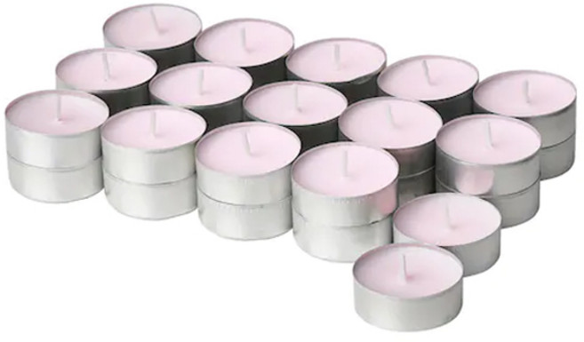 이케아 LUGNARE 룽나레 미니향초 30개입 자스민향 양초 디퓨저 꽃향 캔들 티라이트, 1개