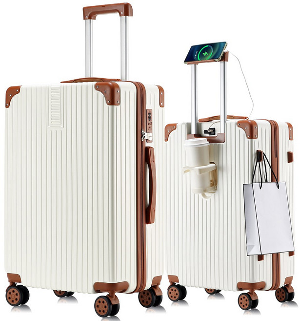 3년AS 초경량 기내용 캐리어 20인치 24인치 28인치 360도 조용한 바퀴 USB충전 다기능 대용량 여행용가방