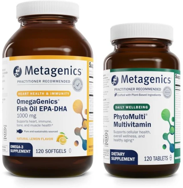 Metagenics Bundle - OmegaGenics EPA-DHA 1000 & PhytoMulti - 120 Softgels of EPA-DHA 1000 for Heart, 120정, 1개 - 쿠팡