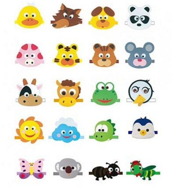 [청양토이] 역할놀이 동물머리띠A세트(20종)/ 어린이집 역할극놀이/ 상황극/ 표현활동, 돼지, 1개