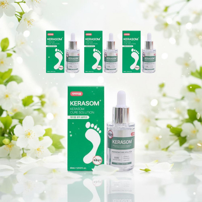 케라좀 큐어 솔루션 문제성 발톱 손톱 캐라좀, 4개, 30ml