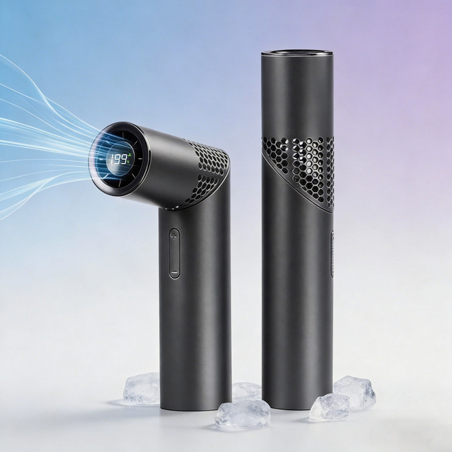 BLACK K7 199단 초강풍 미니 휴대용 립스틱 선풍기, 검정색, GF06