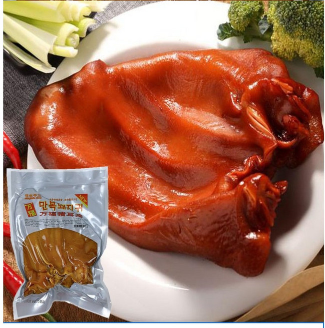 만복 성실홈 중국식품 만복돼지귀 국내산돼지귀 냉장제품, 10개, 150g