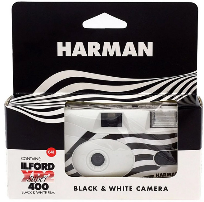 HARMAN 하만 XP2 SUPER 흑백 일회용 카메라 27컷 선물용 여행용 카메라, 1개, 하만 XP2 SUPER B&W 흑백 일회용