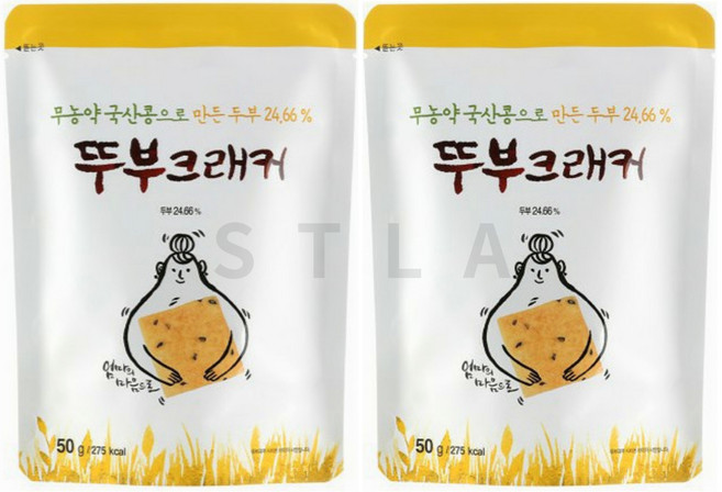코스트코 두부과자 뚜부크래커 건강 국산콩 어린이 간식, 50g, 2개