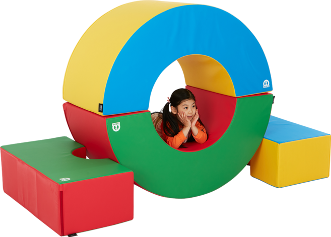 아이소파 챔피온 반달 터널 세트 CHS-06 유아 실내 놀이터 정글짐 미끄럼 체육 매트