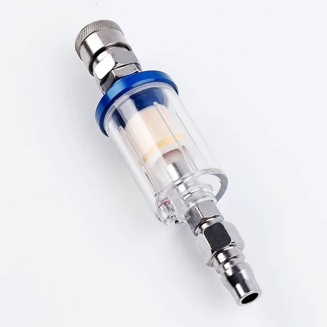 G1/4in 나사 스프레이 페인트 건 공기 압력 조절기 밸브 게이지 0-140 PSI 필터 수분 오일, [01] Filter set, 1개