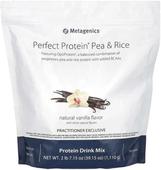 Metagenics Perfect Protein® Pea & Rice Natural Vanilla 2 lb 7.15 oz 1 110 g, 1111 g - 쿠팡