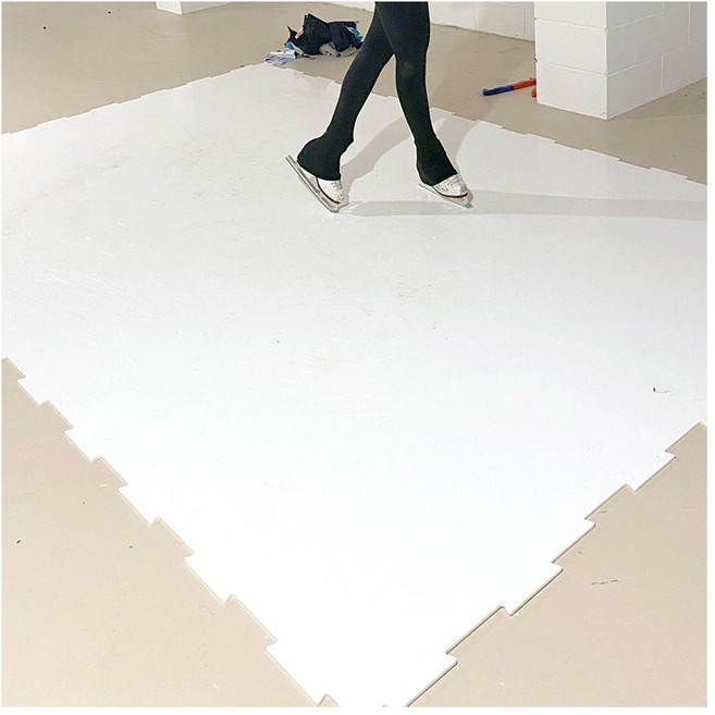 맞춤형 모의 아이스 스케이트장 아이스하키 훈련장 폴리머 폴리에틸렌 얼음 얼음판 가공 2장 1세트, 화이트계열, 2개