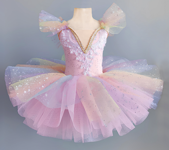 여아용 발레복 튜튜 드레스 공주 요정 엘프 스타일