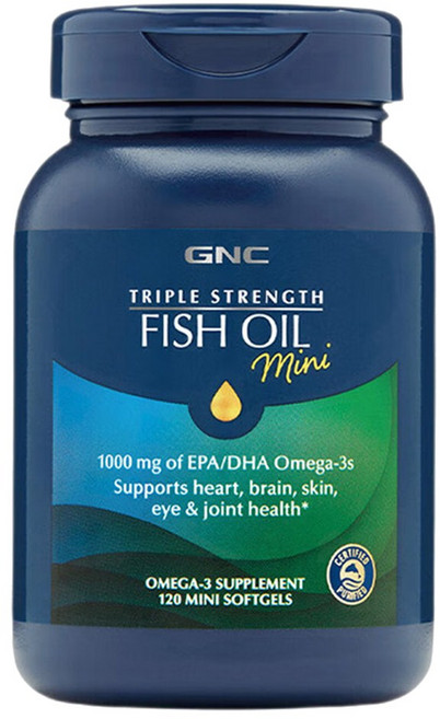GNC 트리플 스트렝스 피쉬 오일 미니 소프트젤, 120정, 1개